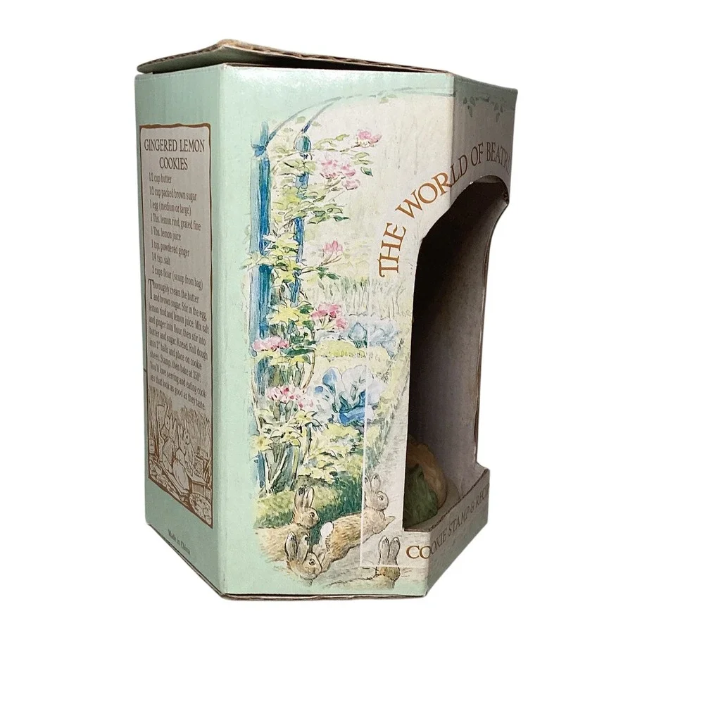 Vintage 1997 Beatrix Potter Peter Rabbit Cookie Stamp Hill Design Inc Boxed
